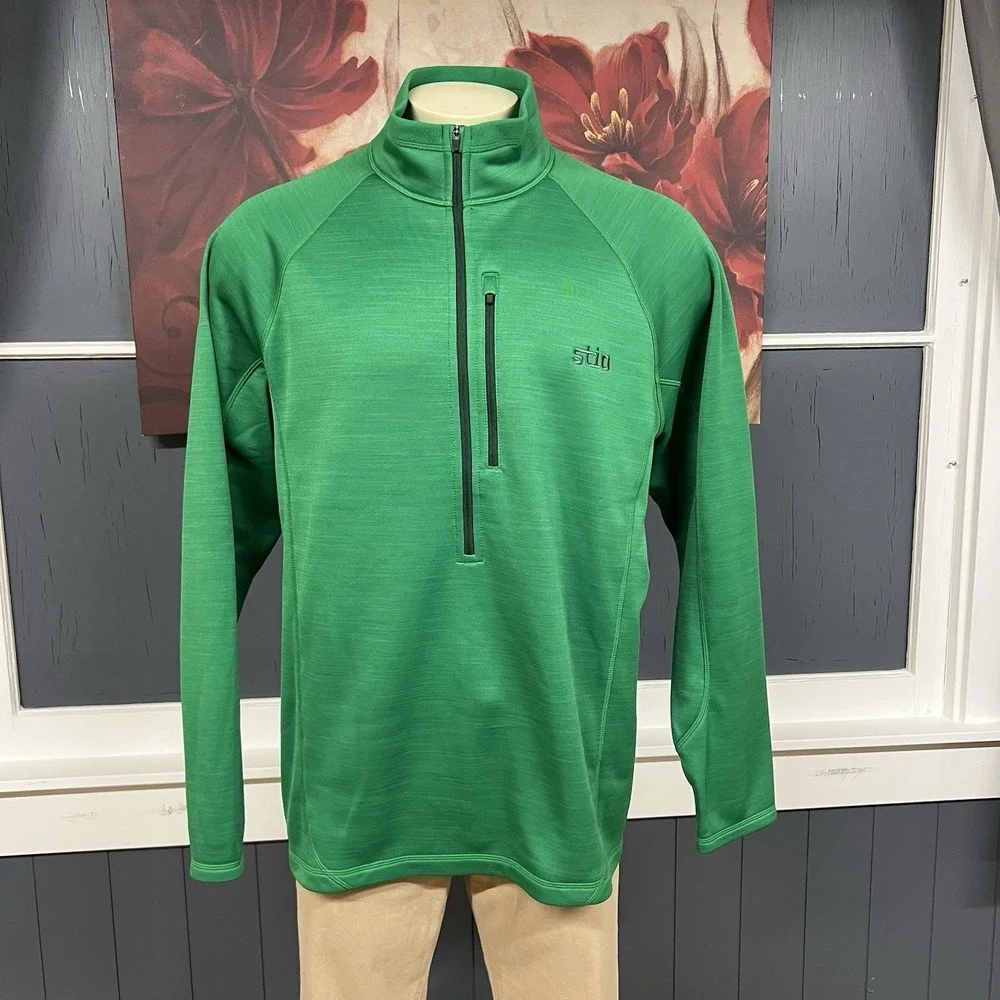Stio 1/2 Zip Fleece Pullover Mens XXL Sweatshirt Long Sleeve Green